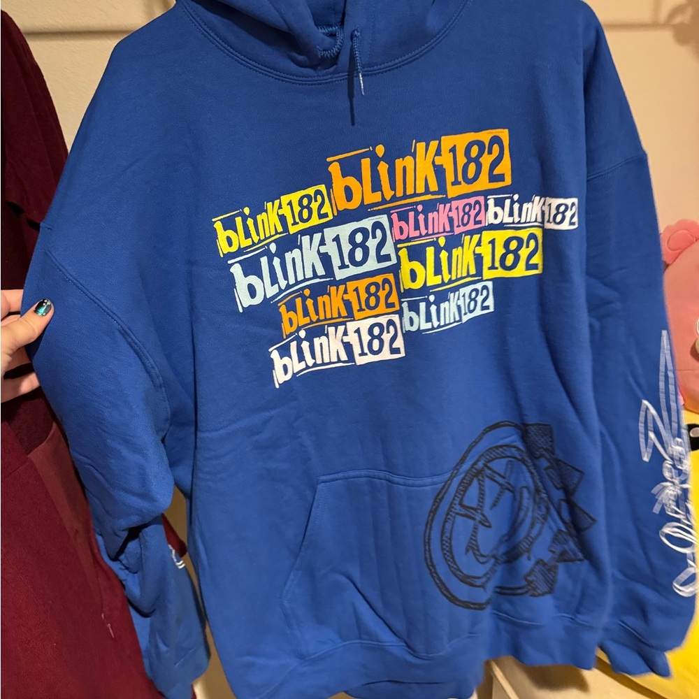 Blue Blink-182 Graphic Hoodie